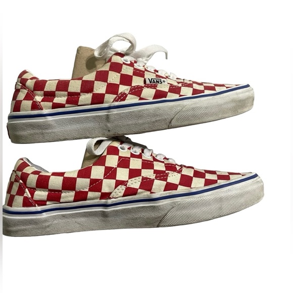 Red White Blue Custom Vans Size 8.5 - Picture 2 of 6